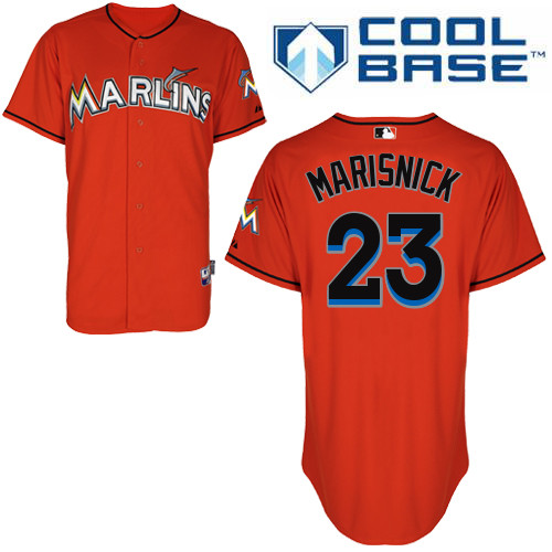Jake Marisnick #23 MLB Jersey-Miami Marlins Men's Authentic Alternate 1 Orange Cool Base Baseball Jersey